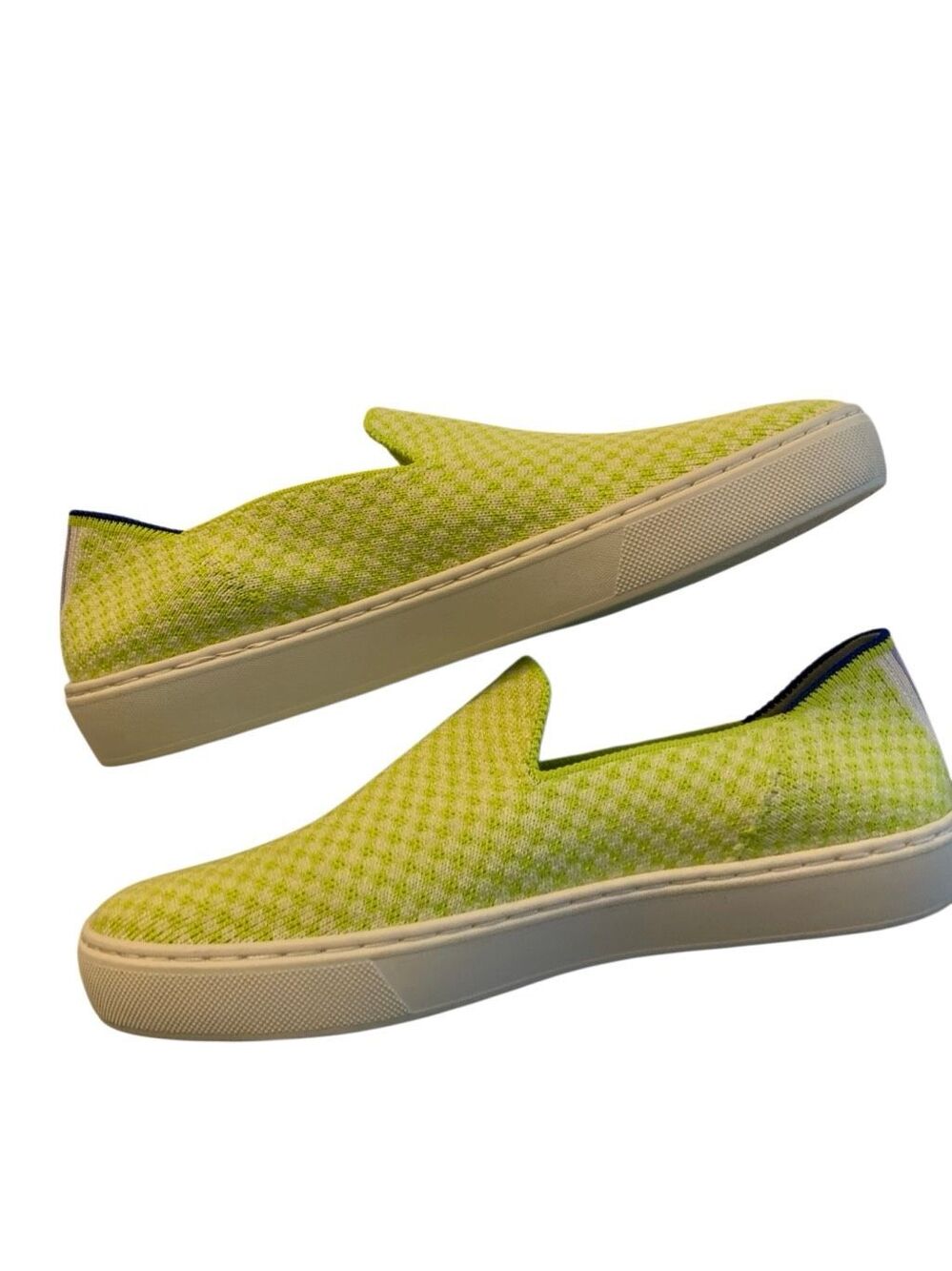 Rothy's the slip on honeycomb electric yellow shoes women's size 7 like new - Picture 4 of 7